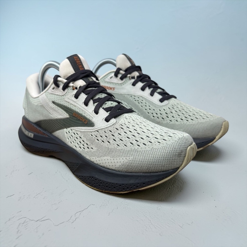 Brooks Adrenaline GTS 24 Mens 9.5 Grey Black Bronze Running Shoes 1204261B030